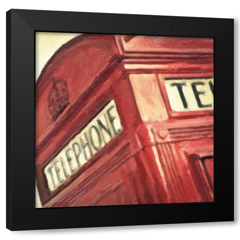 Travel 9 PHONE BOOTH Black Modern Wood Framed Art Print by Greene, Taylor