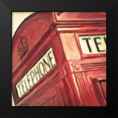 Travel 9 PHONE BOOTH Black Modern Wood Framed Art Print by Greene, Taylor