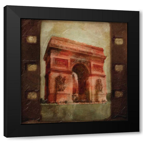 Travel 9 L Black Modern Wood Framed Art Print with Double Matting by Greene, Taylor