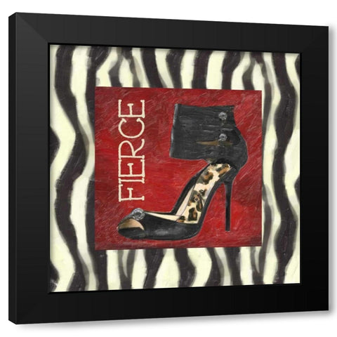 FIERCE SHOE A1 Black Modern Wood Framed Art Print by Greene, Taylor
