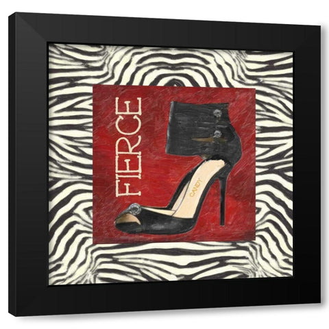 FIERCE SHOE A2 Black Modern Wood Framed Art Print by Greene, Taylor