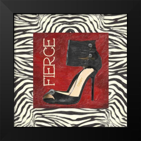 FIERCE SHOE A2 Black Modern Wood Framed Art Print by Greene, Taylor