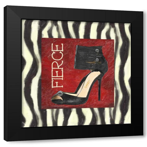 FIERCE SHOE A Black Modern Wood Framed Art Print with Double Matting by Greene, Taylor
