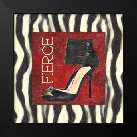 FIERCE SHOE A Black Modern Wood Framed Art Print by Greene, Taylor