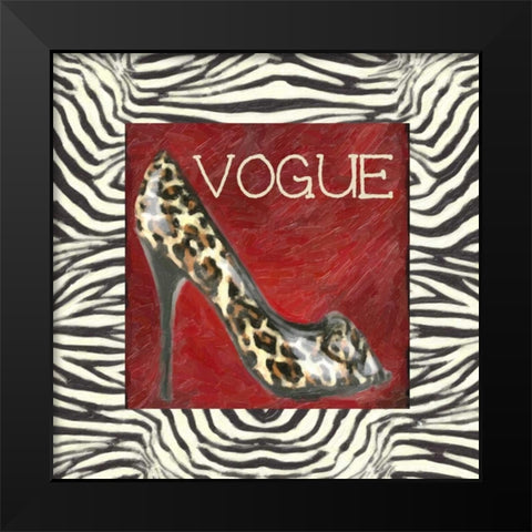 VOGUE SHOE B2 Black Modern Wood Framed Art Print by Greene, Taylor