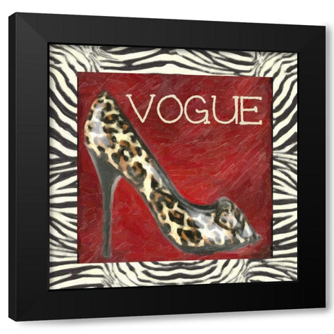 VOGUE SHOE B3 Black Modern Wood Framed Art Print with Double Matting by Greene, Taylor