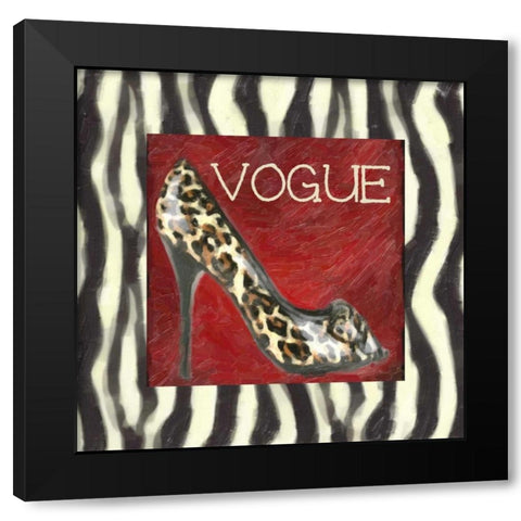 VOGUE SHOE B Black Modern Wood Framed Art Print with Double Matting by Greene, Taylor