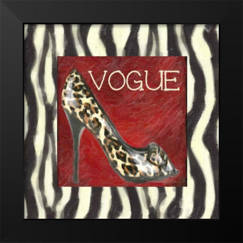 VOGUE SHOE B Black Modern Wood Framed Art Print by Greene, Taylor