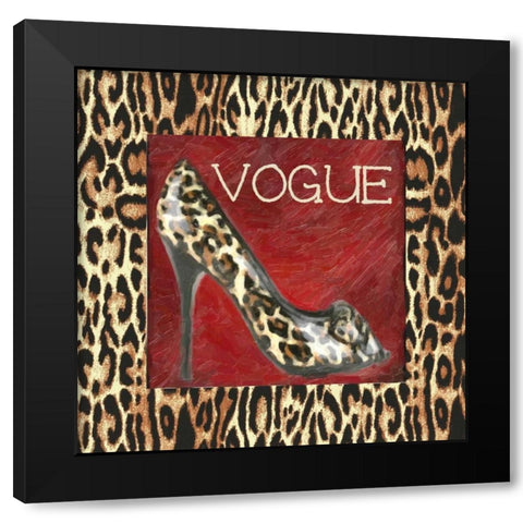 VOGUE SHOE Black Modern Wood Framed Art Print with Double Matting by Greene, Taylor