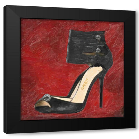 Fashion Patch S1 Black Modern Wood Framed Art Print with Double Matting by Greene, Taylor