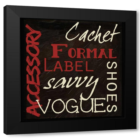 Fashion Patch S2 Black Modern Wood Framed Art Print with Double Matting by Greene, Taylor