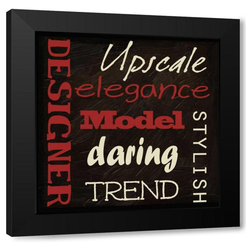 Fashion Patch S6 Black Modern Wood Framed Art Print with Double Matting by Greene, Taylor