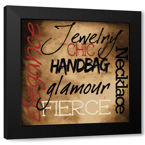 Fashion Patch S8 Black Modern Wood Framed Art Print with Double Matting by Greene, Taylor