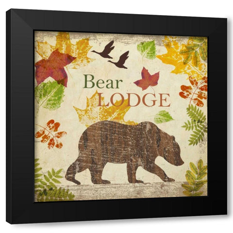 BEAR LODGE A1 Black Modern Wood Framed Art Print by Greene, Taylor