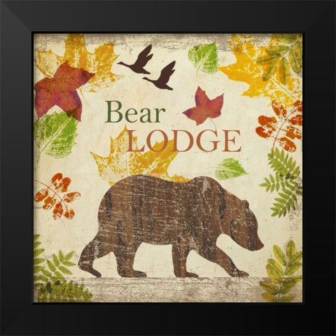 BEAR LODGE A1 Black Modern Wood Framed Art Print by Greene, Taylor