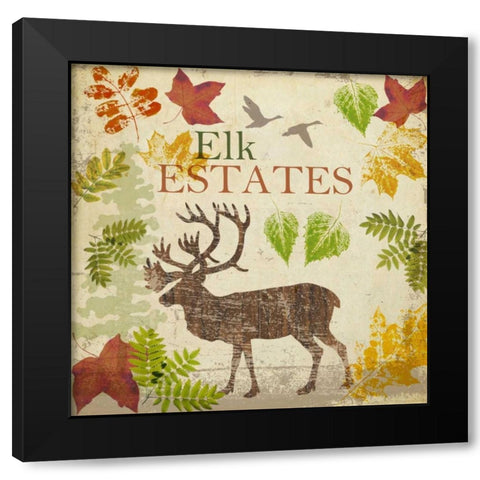 ELK B2 Black Modern Wood Framed Art Print with Double Matting by Greene, Taylor