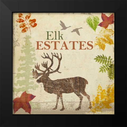 ELK Black Modern Wood Framed Art Print by Greene, Taylor