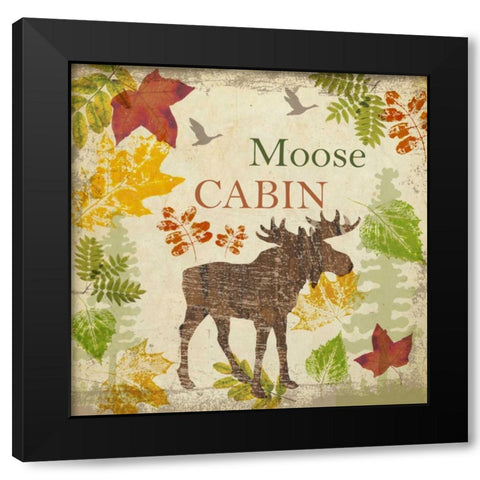 MOOSE CABIN C1 Black Modern Wood Framed Art Print with Double Matting by Greene, Taylor