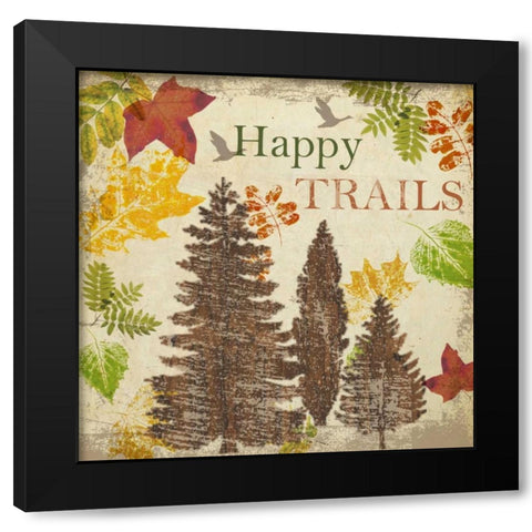 HAPPY TRAILS Black Modern Wood Framed Art Print with Double Matting by Greene, Taylor