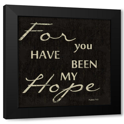MY HOPE Black Modern Wood Framed Art Print with Double Matting by Greene, Taylor