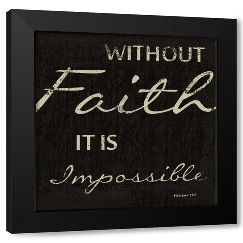 WITHOUT FAITH Black Modern Wood Framed Art Print with Double Matting by Greene, Taylor