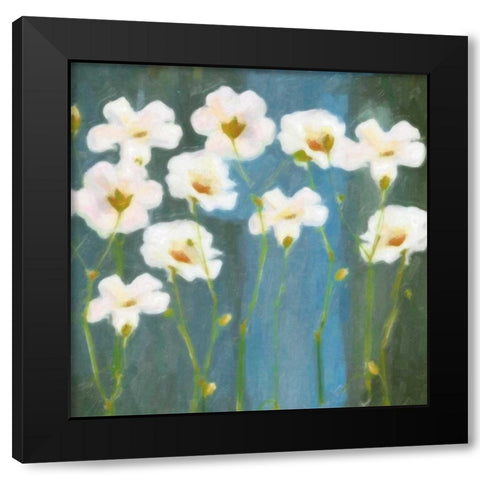 WHITE FLOWER FIELD II Black Modern Wood Framed Art Print with Double Matting by Greene, Taylor
