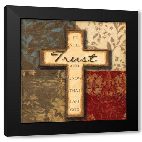 TRUST Black Modern Wood Framed Art Print by Greene, Taylor
