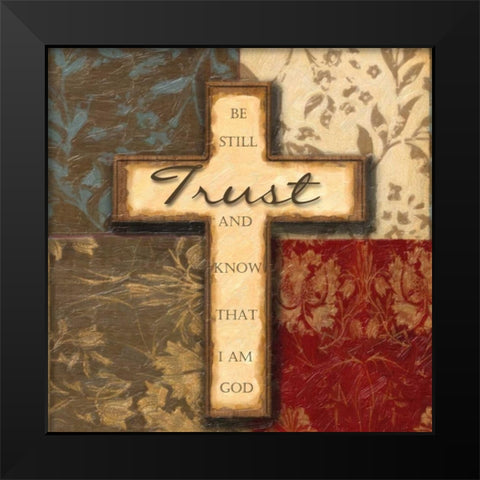 TRUST Black Modern Wood Framed Art Print by Greene, Taylor