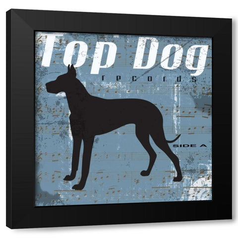 TOP DOG A1 Black Modern Wood Framed Art Print with Double Matting by Greene, Taylor