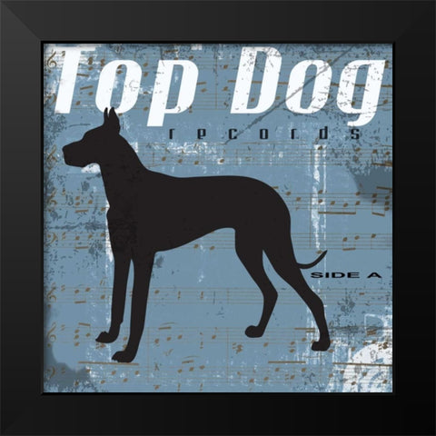 TOP DOG A1 Black Modern Wood Framed Art Print by Greene, Taylor
