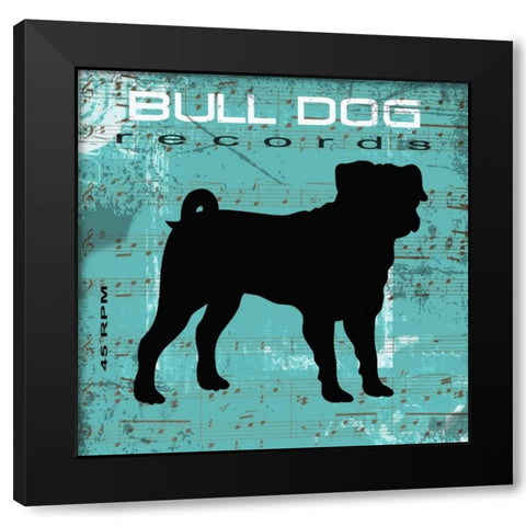 BULL DOG B1 Black Modern Wood Framed Art Print with Double Matting by Greene, Taylor