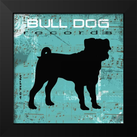 BULL DOG B1 Black Modern Wood Framed Art Print by Greene, Taylor