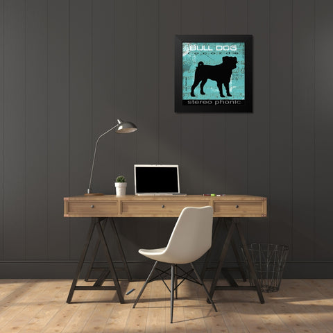 BULL DOG B Black Modern Wood Framed Art Print by Greene, Taylor