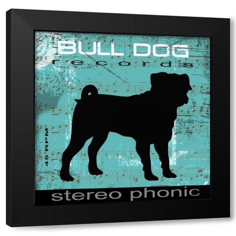 BULL DOG B Black Modern Wood Framed Art Print with Double Matting by Greene, Taylor
