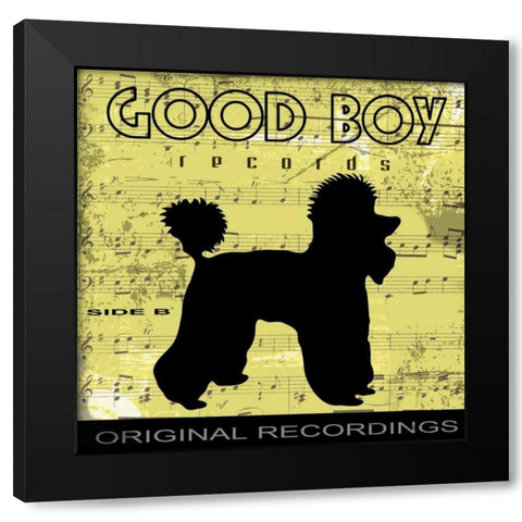 Good Boy Black Modern Wood Framed Art Print by Greene, Taylor