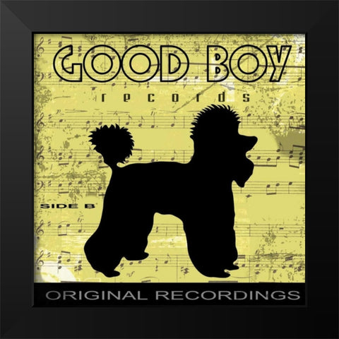 Good Boy Black Modern Wood Framed Art Print by Greene, Taylor