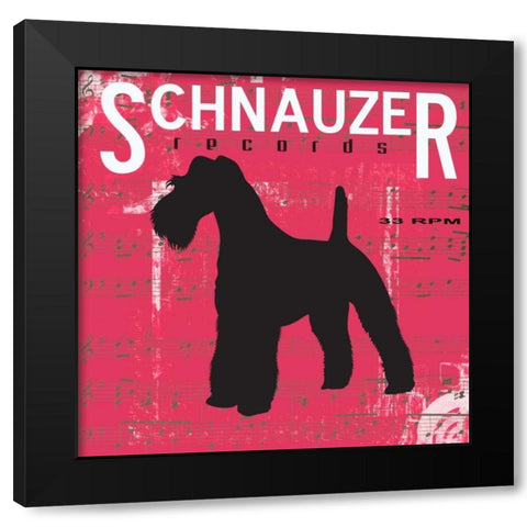 Schnauzer Black Modern Wood Framed Art Print with Double Matting by Greene, Taylor
