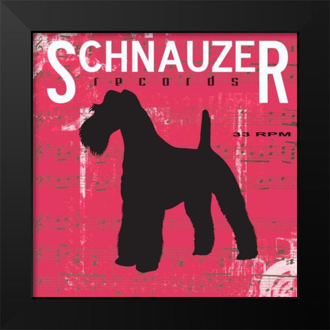 Schnauzer Black Modern Wood Framed Art Print by Greene, Taylor