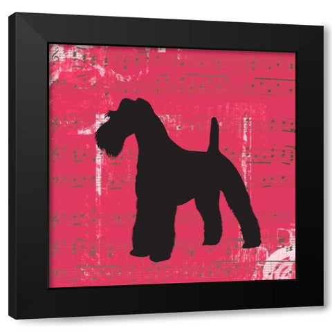 Schnauzer D2 Black Modern Wood Framed Art Print with Double Matting by Greene, Taylor