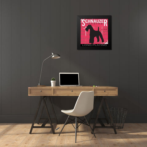 Schnauzer Black Modern Wood Framed Art Print by Greene, Taylor