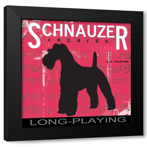 Schnauzer Black Modern Wood Framed Art Print with Double Matting by Greene, Taylor