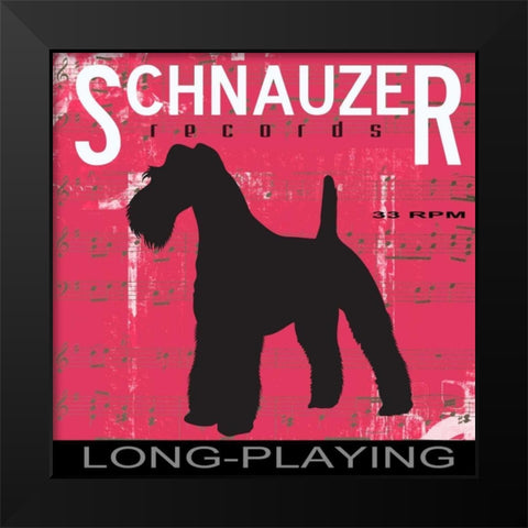 Schnauzer Black Modern Wood Framed Art Print by Greene, Taylor