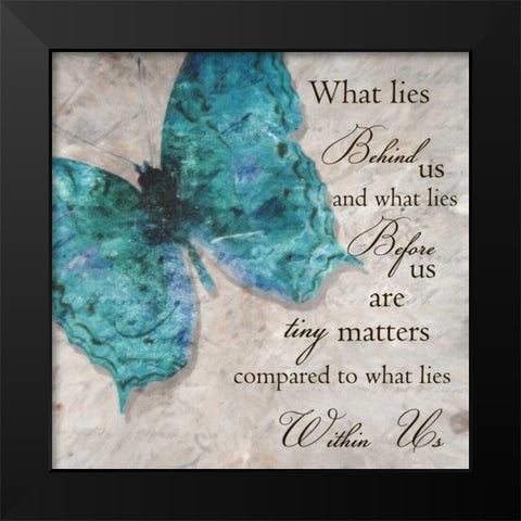 Blue Butterfly I Black Modern Wood Framed Art Print by Greene, Taylor