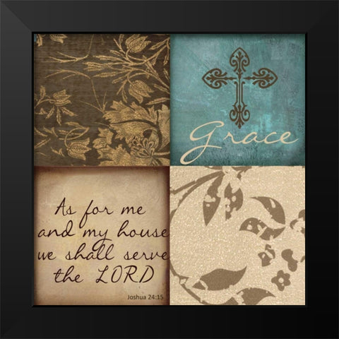 GRACE Black Modern Wood Framed Art Print by Greene, Taylor