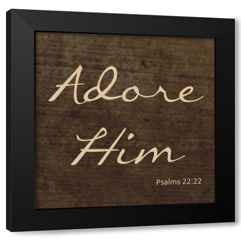 ADORE Black Modern Wood Framed Art Print by Greene, Taylor
