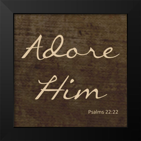 ADORE Black Modern Wood Framed Art Print by Greene, Taylor