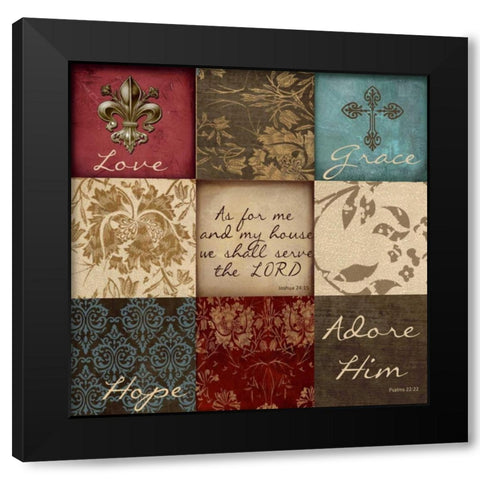Hopepatch Black Modern Wood Framed Art Print with Double Matting by Greene, Taylor