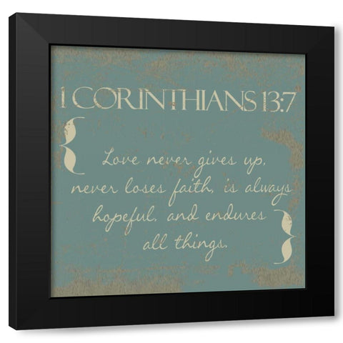 Beige Love Black Modern Wood Framed Art Print with Double Matting by Greene, Taylor