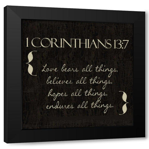 Love in Beige Black Modern Wood Framed Art Print with Double Matting by Greene, Taylor