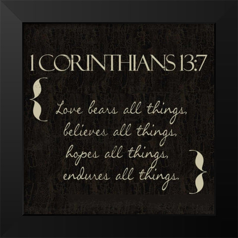 Love in Beige Black Modern Wood Framed Art Print by Greene, Taylor